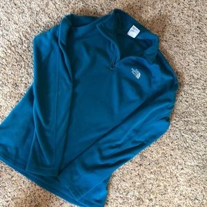 Blue northface zip sweater